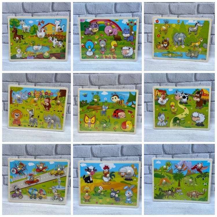 ДЕРЕВЯННАЯ ИГРУШКА РАМКА-ВКЛАДЫШ MD 2196